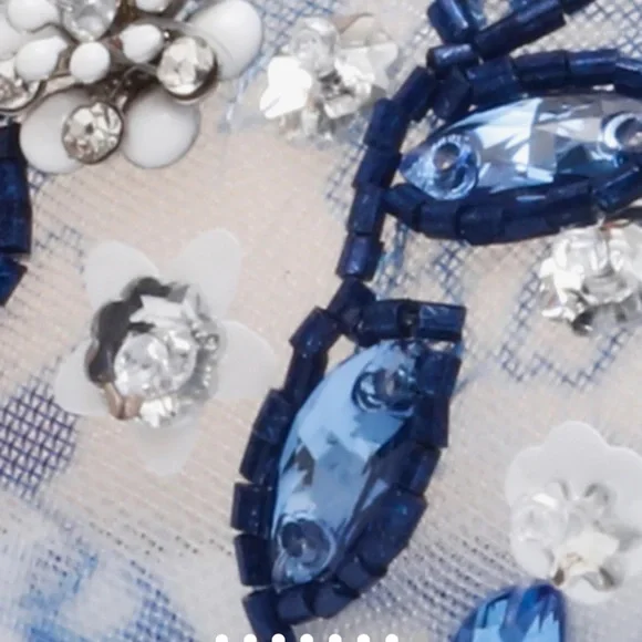 Betsey Johnson Brody White/Blue Floral Sandals NWT - Picture 8 of 13